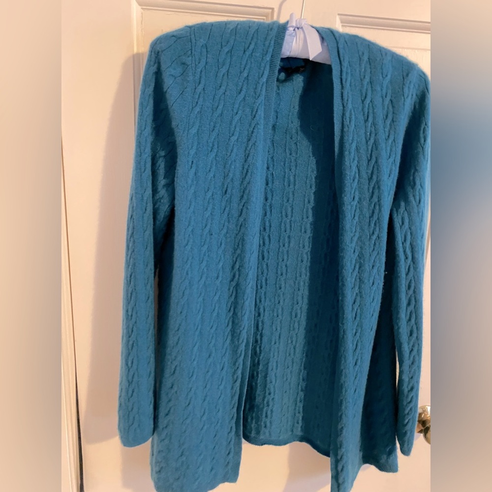 Talbots cashmere long cardigan